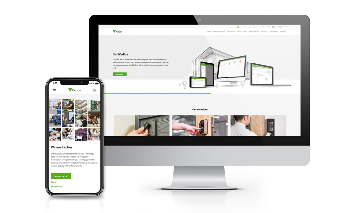 Designed by installers, created by Paxton - technology company launches new global website