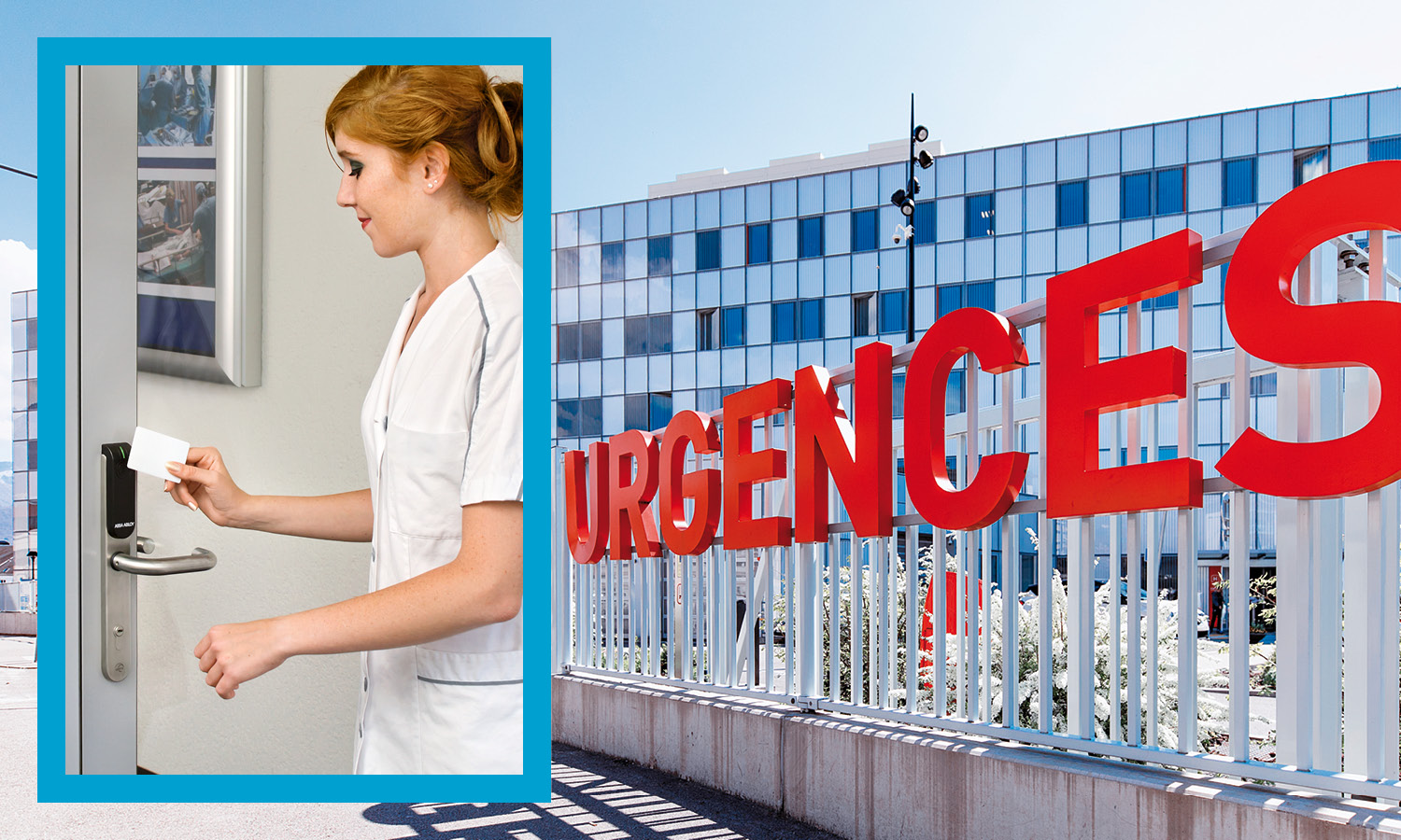 Wireless Aperio® locks and wired access control work together at this French hospital