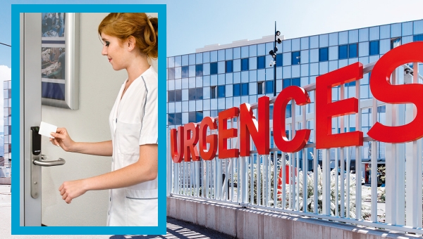 Wireless Aperio® locks and wired access control work together at this French hospital