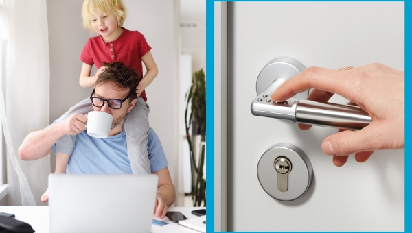 One simple door upgrade ensures a home office is private and secure