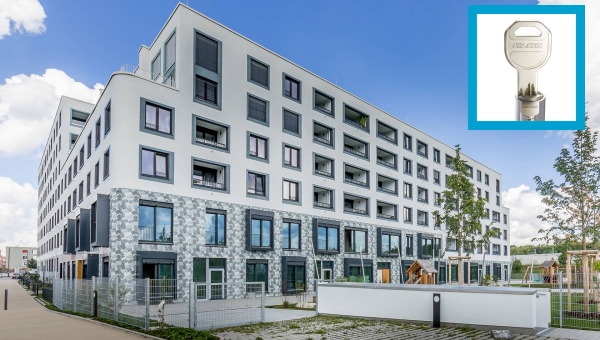 A new Munich housing development chooses a master key system which optimizes security organization