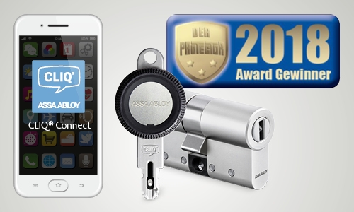 ASSA ABLOY won the Golden Protector 2018 for its mobile-ready mechatronic locking system, CLIQ® Connect